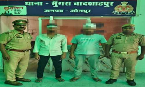 थाना मुंगराबादशाहपुर पुलिस ने  2 वाछिंत अभियुक्त को किया गिरफ्तार।
